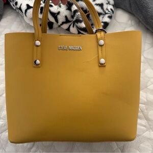 Steve Madden Mustard Yellow Tote Bag